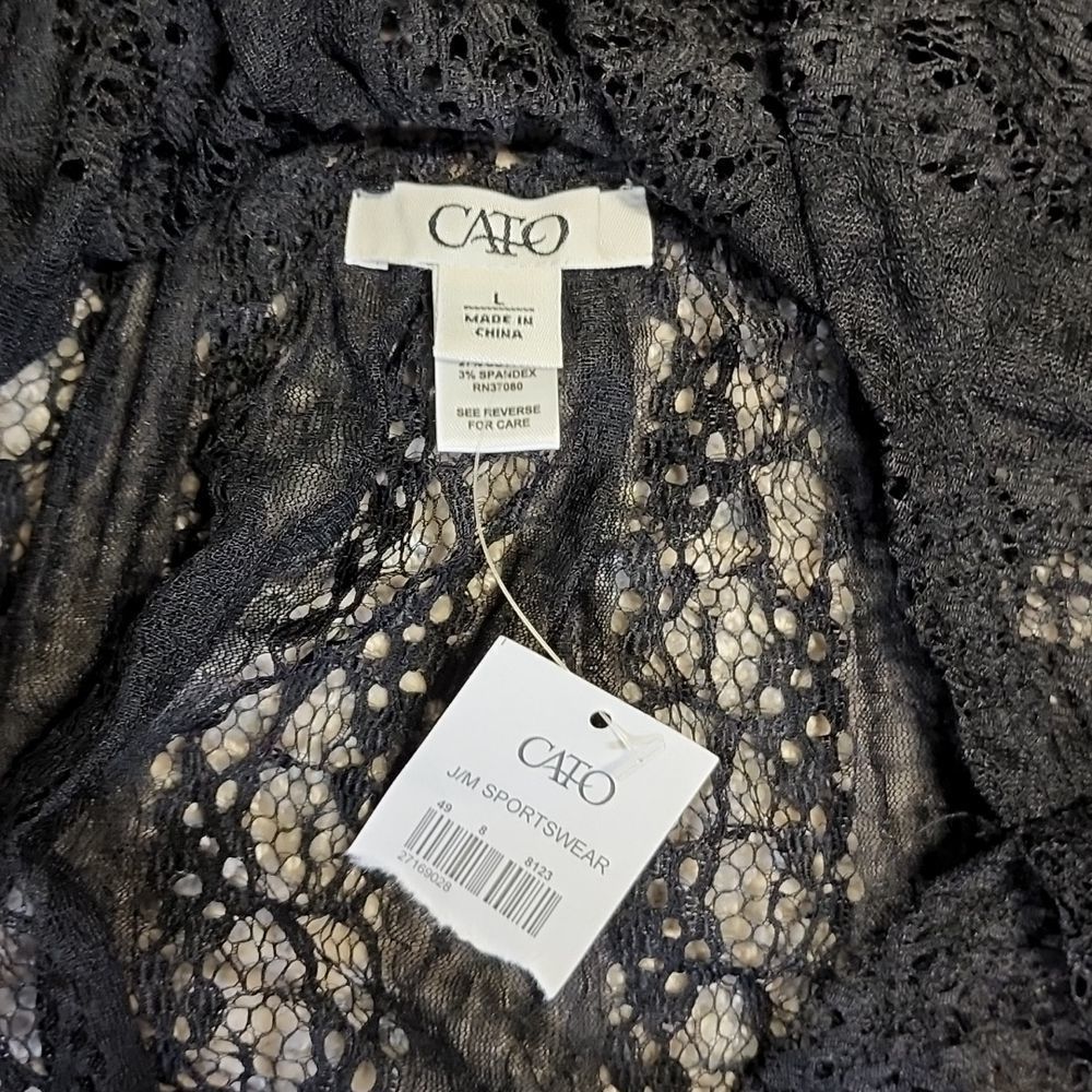Cato brand black lace tunic - Picture 8 of 9